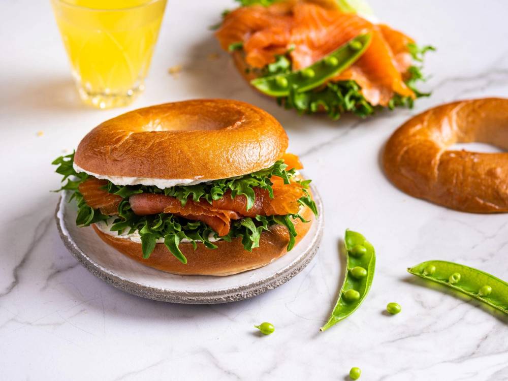 Bagel med røkelaks