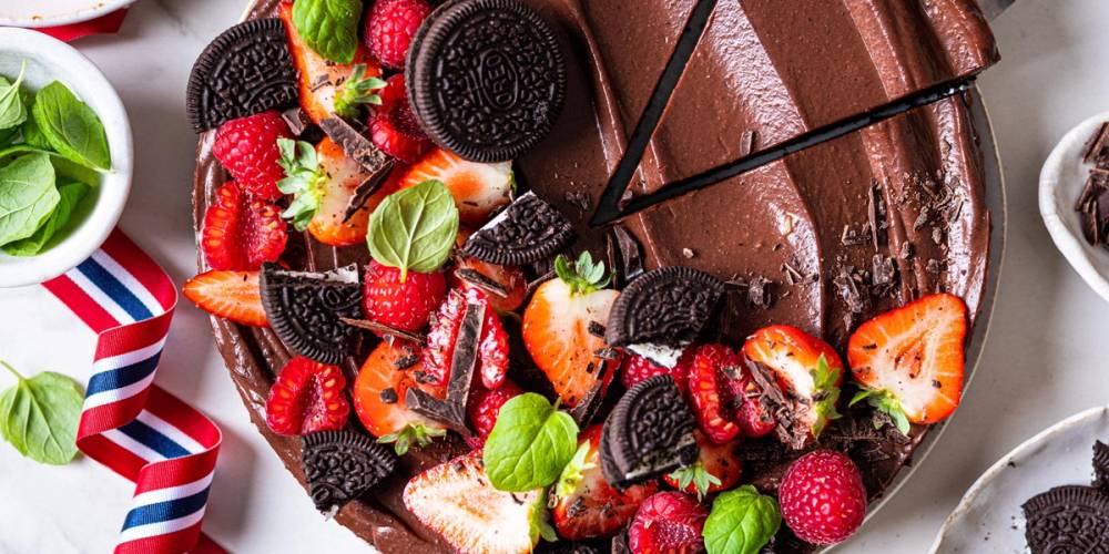 Vegansk sjokolademoussekake