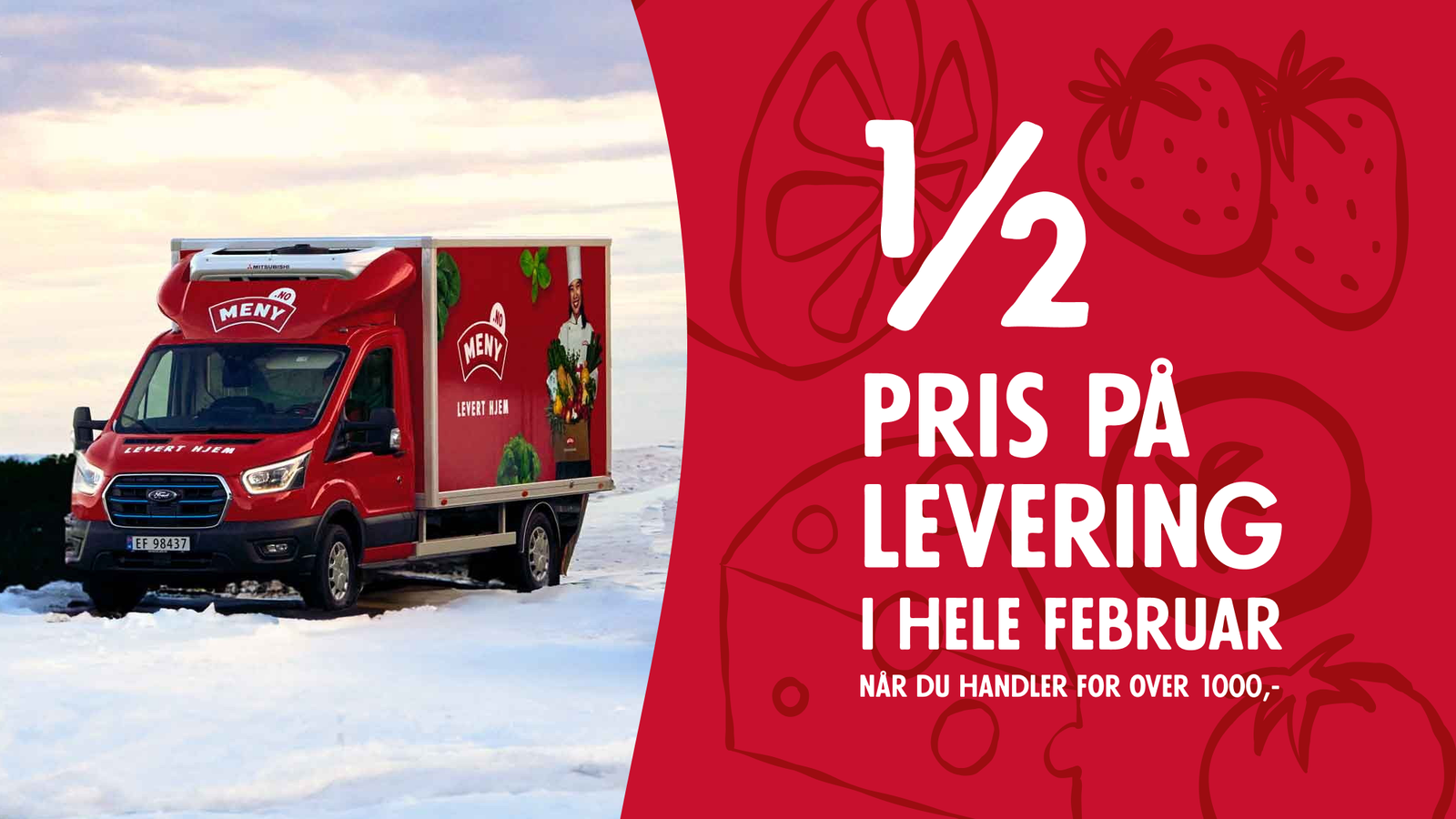 Handle i nettbutikken og få 1/2 pris på levering | MENY