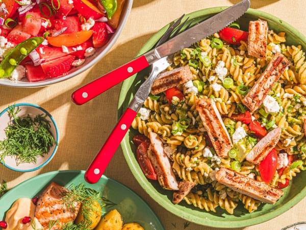 Pastasalat med kylling