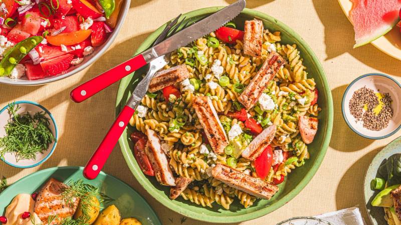 Pastasalat med kylling