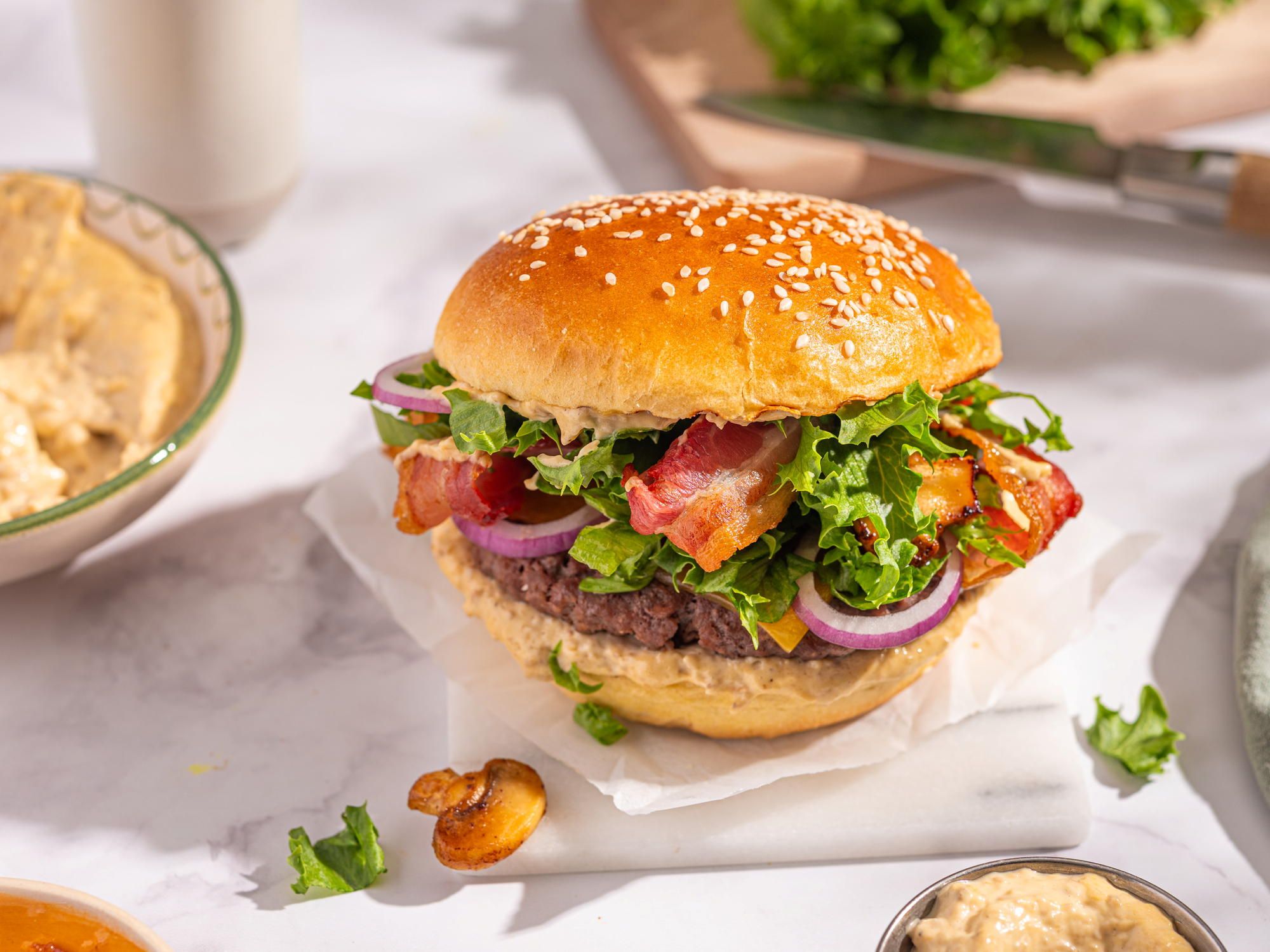 Umami majones sopp Burger