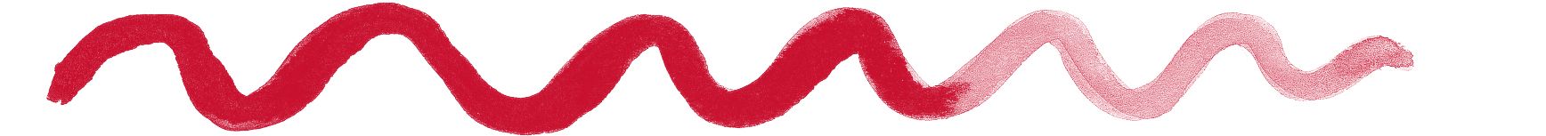 En rød og hvit stripet linje som slynger seg over en hvit bakgrunn.