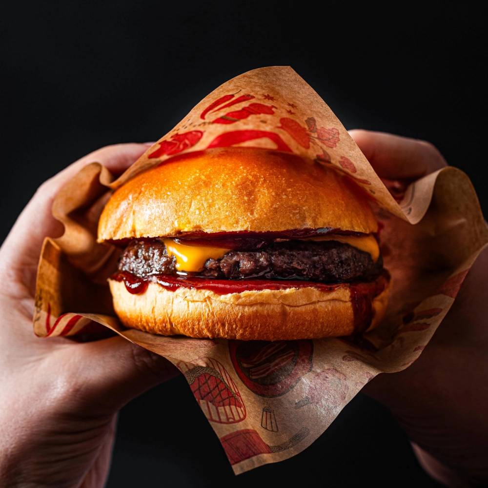 Vår egen varm Angusburger