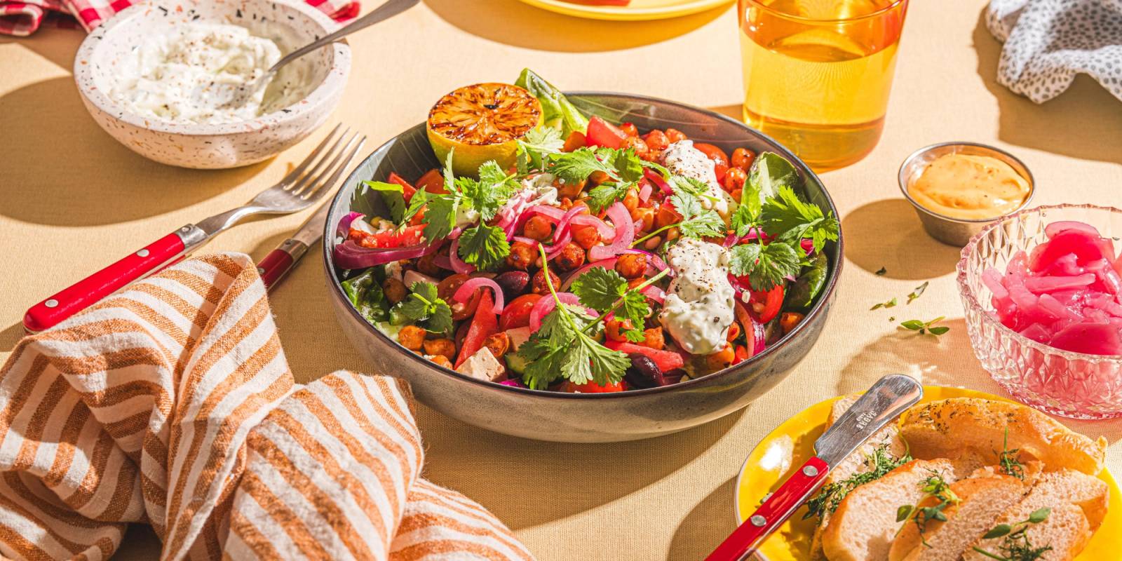 Gresk salat med kikerter