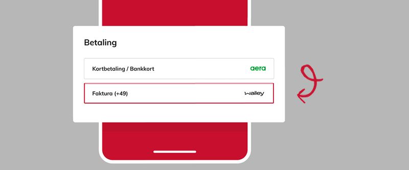 Skjermbilde av en faktura på en mobiltelefon med en banner som sier 'faktura'.