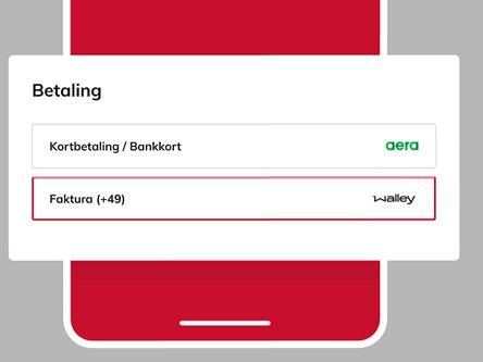 Skjermbilde av en faktura på en mobiltelefon med en banner som sier 'faktura'.