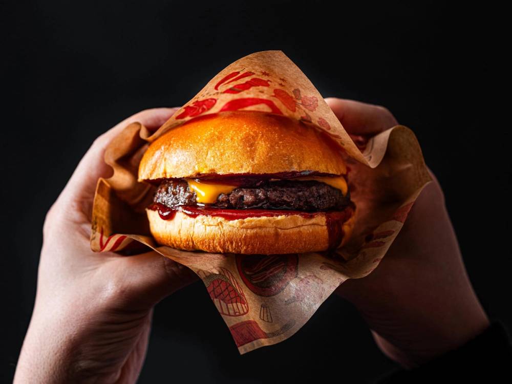 Vår egen varm Angusburger