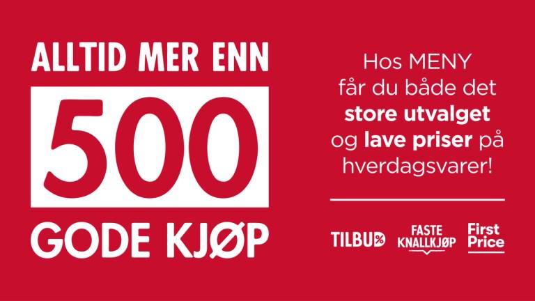 Alltid mer enn 500 gode kjøp hos MENY