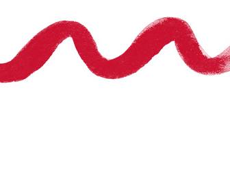 En serie med bølgeformede linjer i ulike nyanser av rødt og rosa som illustrerer bølgeelementer.