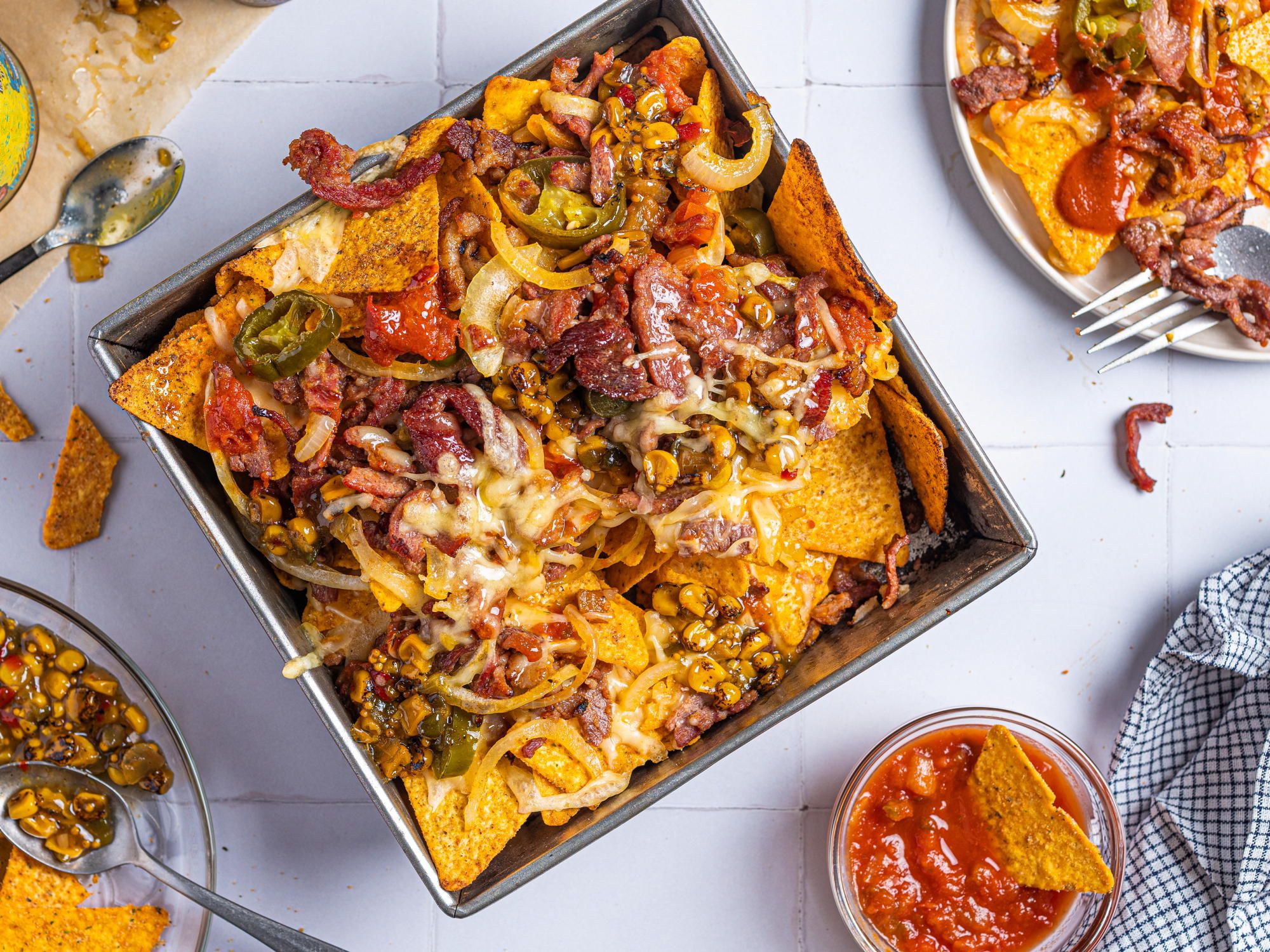 Nachos med biffsnadder