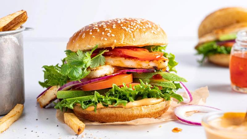 Halloumi burger