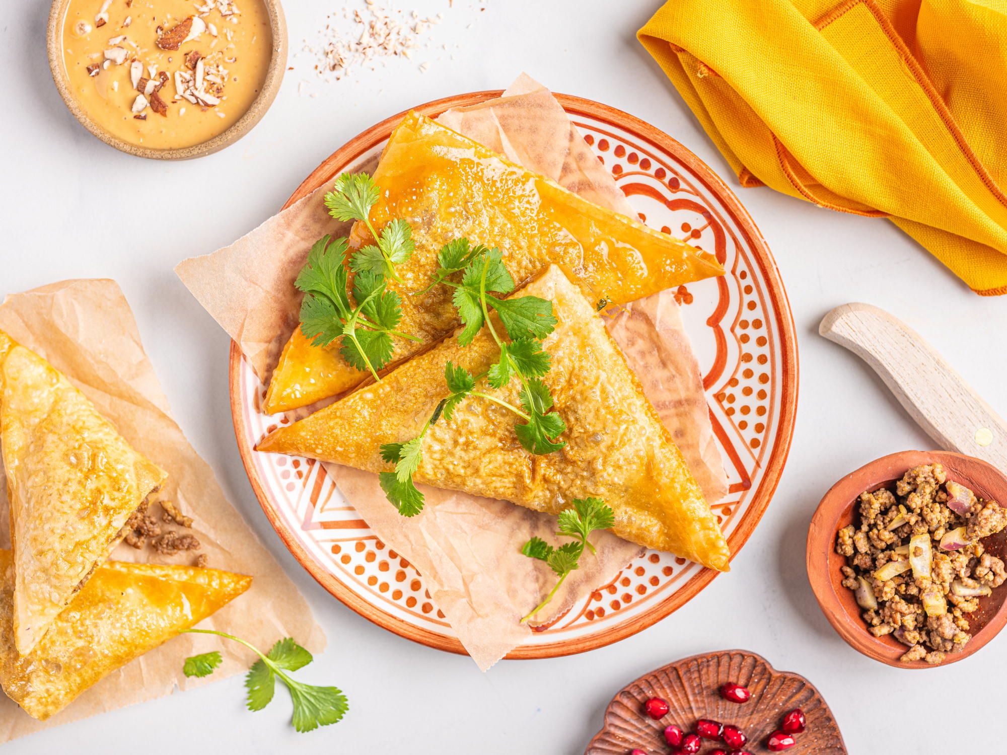 Samosa med kjøttdeig