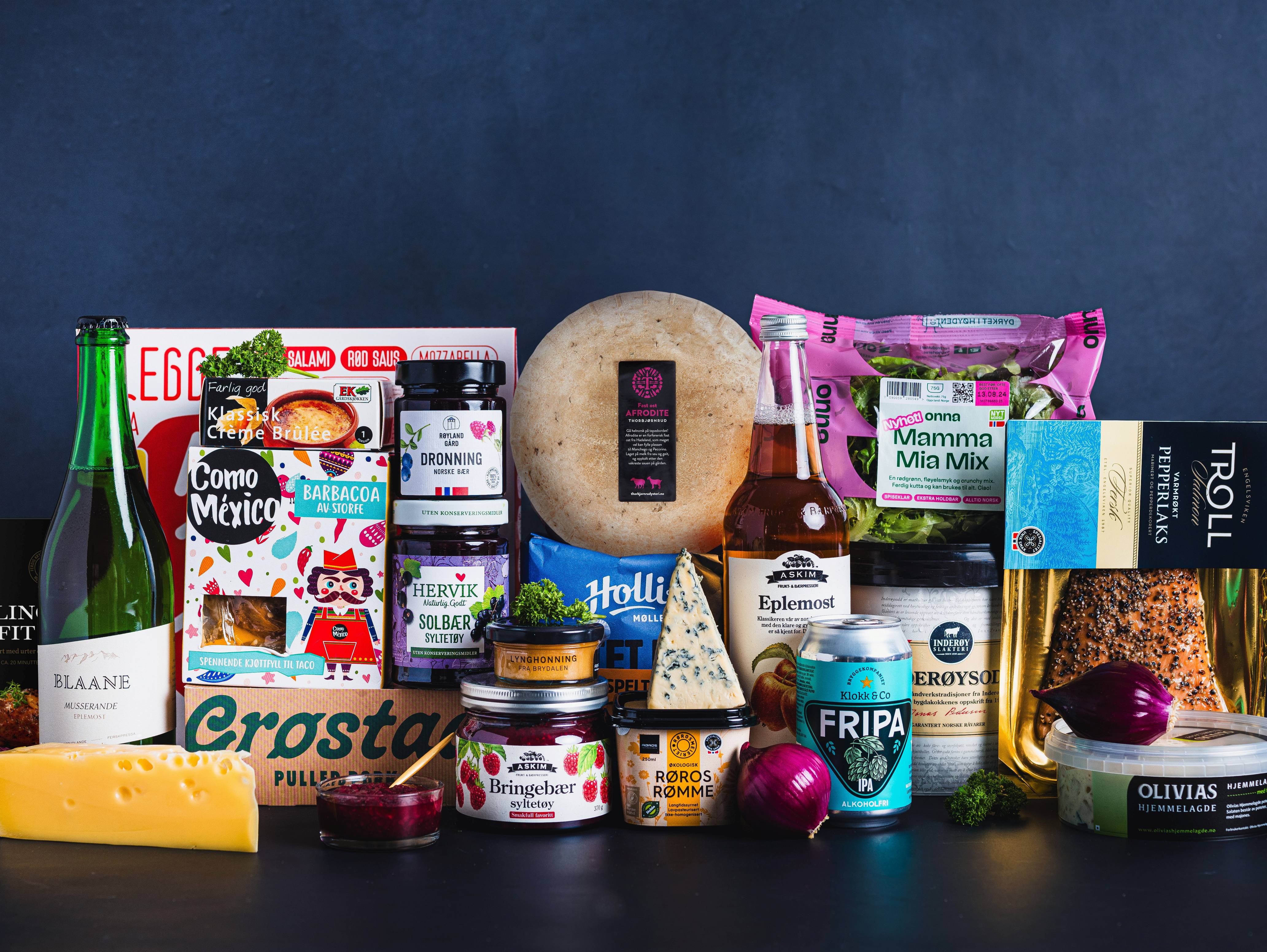 Samlebilde av norske lokalmatprodukter