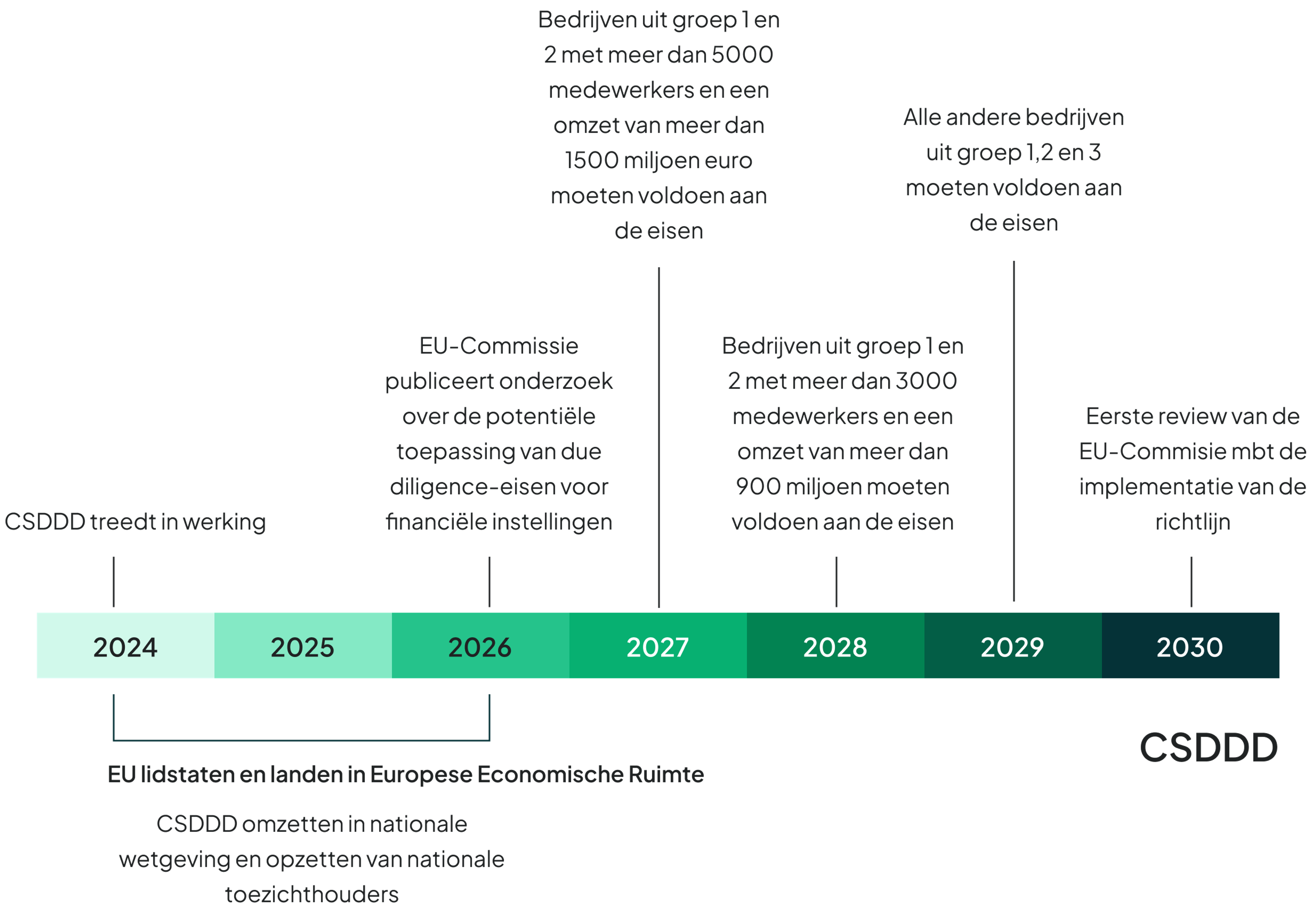 Het implementatieproces van de CSDDD