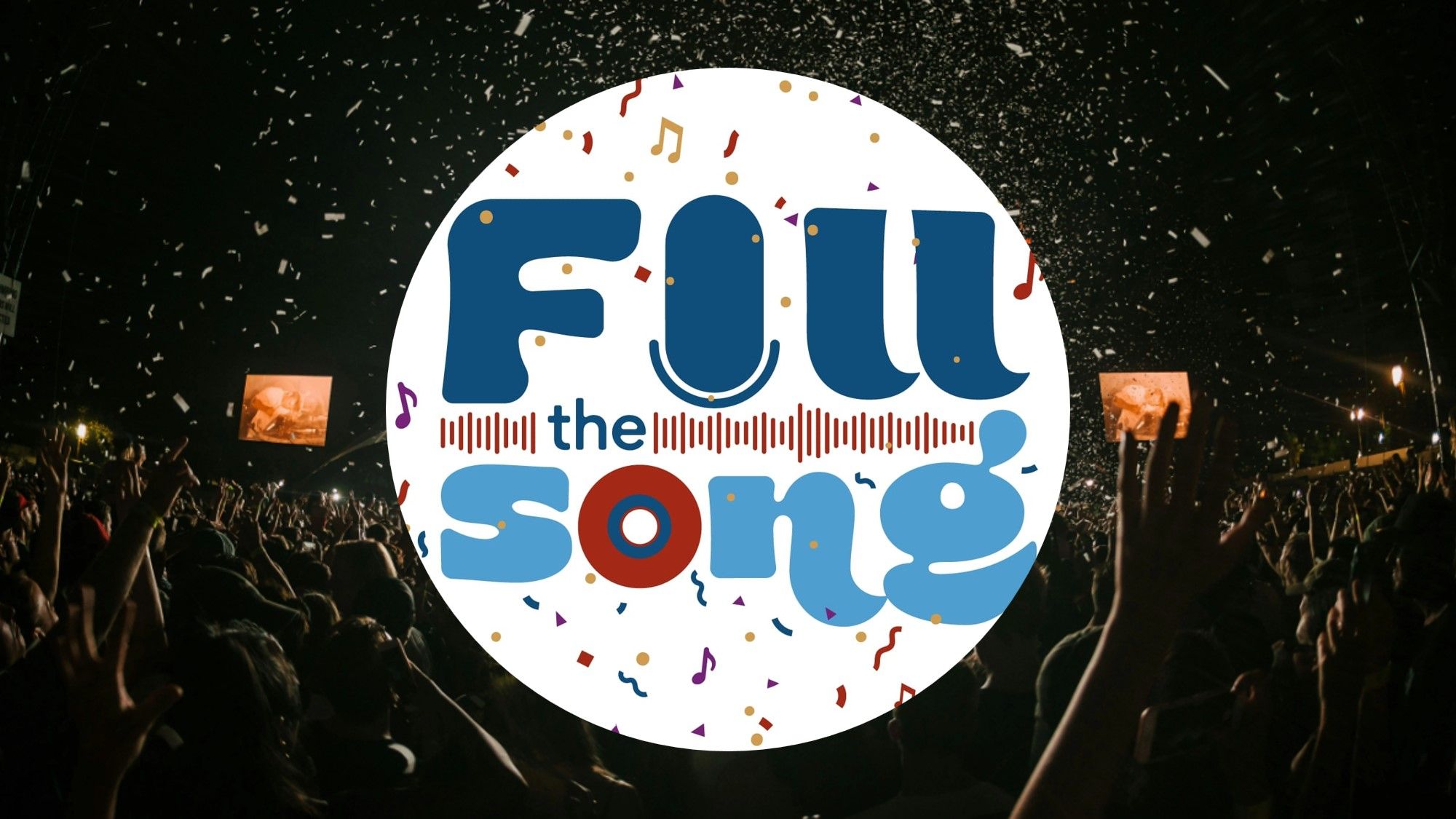 Logo do Fill the Song com festival atrás