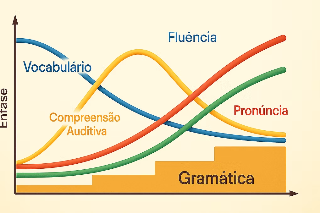 Evolução do domínio do inglês