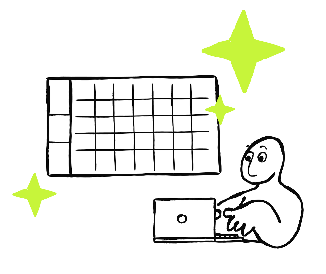 A person plans automation work using a calendar.