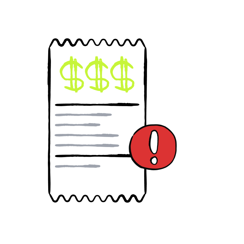 Late payment calculator asking for the typical overdue amount.