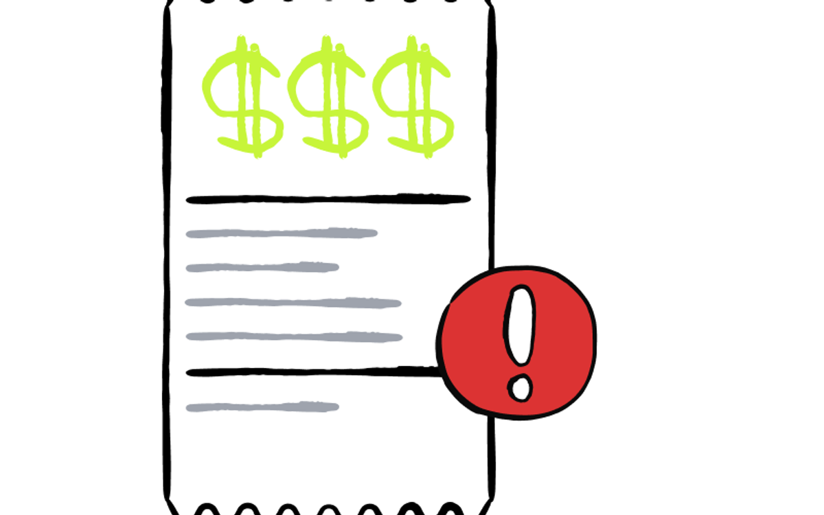 Late payment calculator asking for the typical overdue amount.