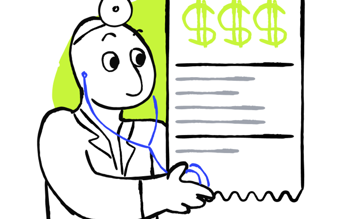 Illustration of a laptop with gears representing a business workflow.