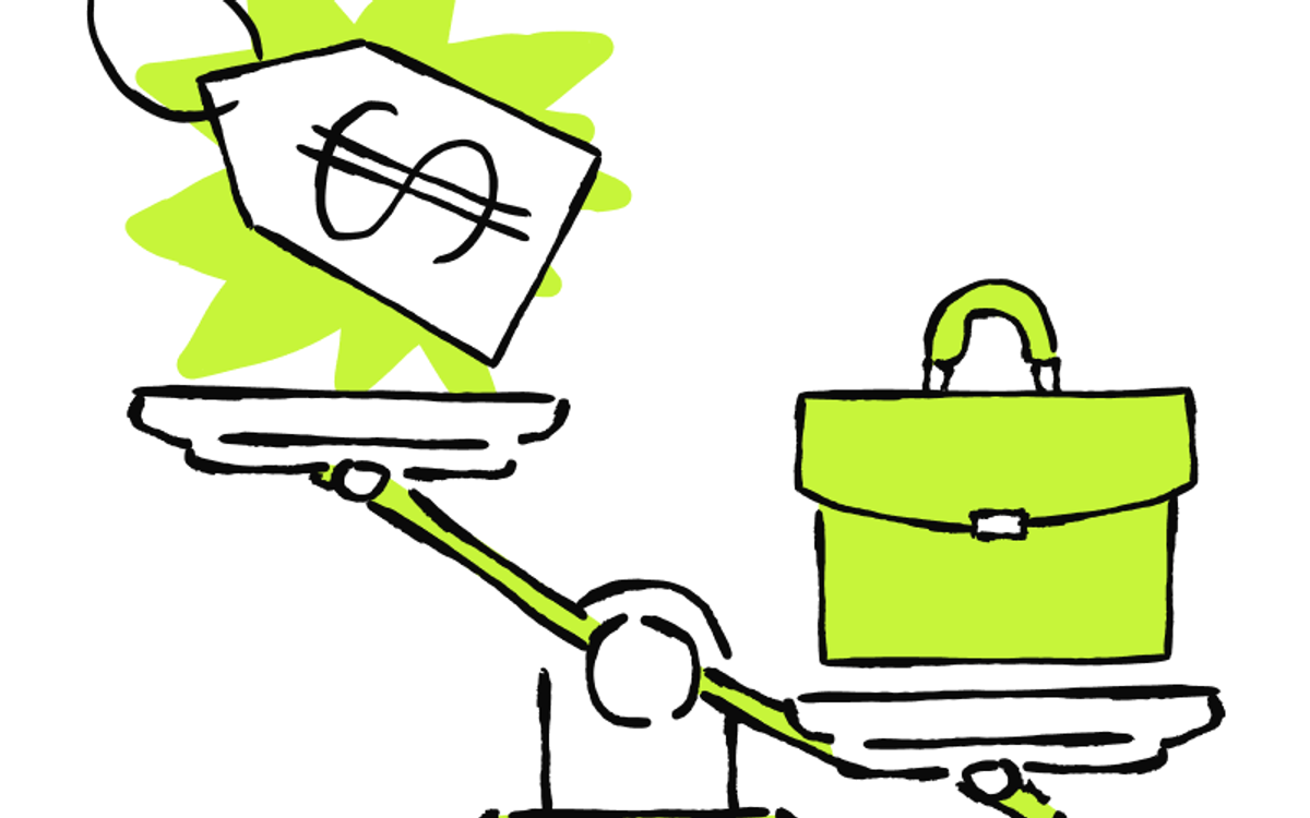 Illustration of a laptop with gears.