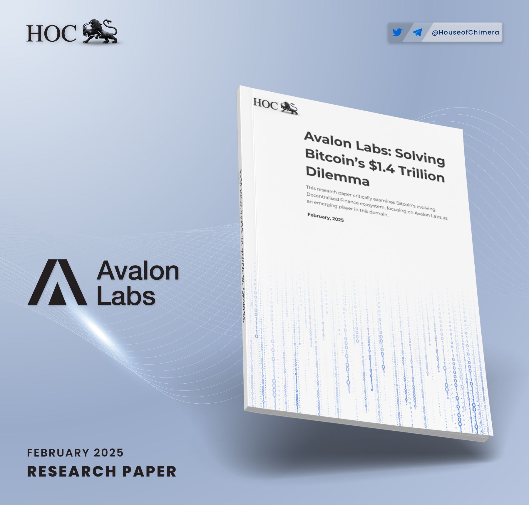 Front image of the research paper release of Avalon Labs