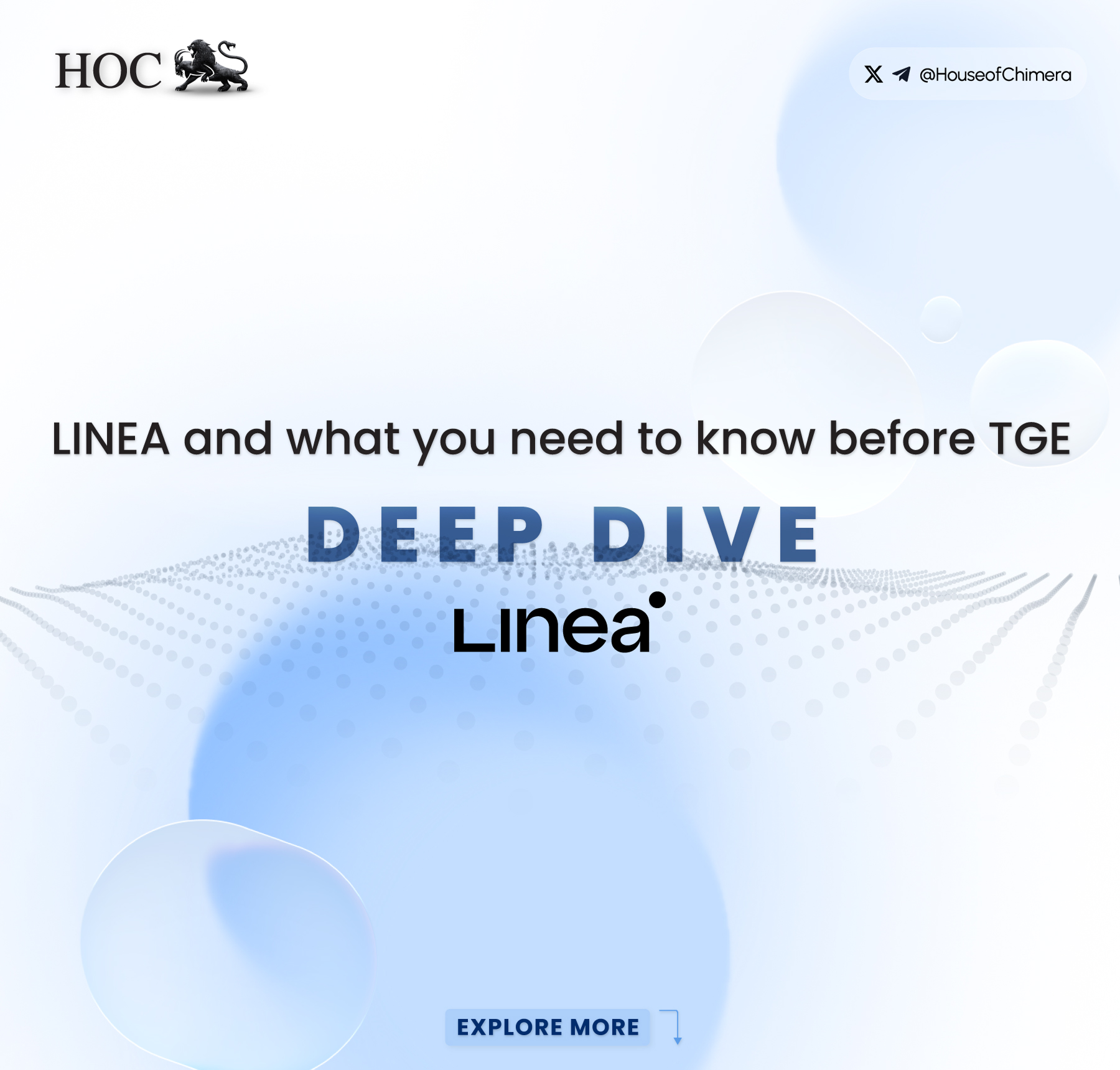 Front image of Linea and what you need to know before TGE, including a LINEA logo.
