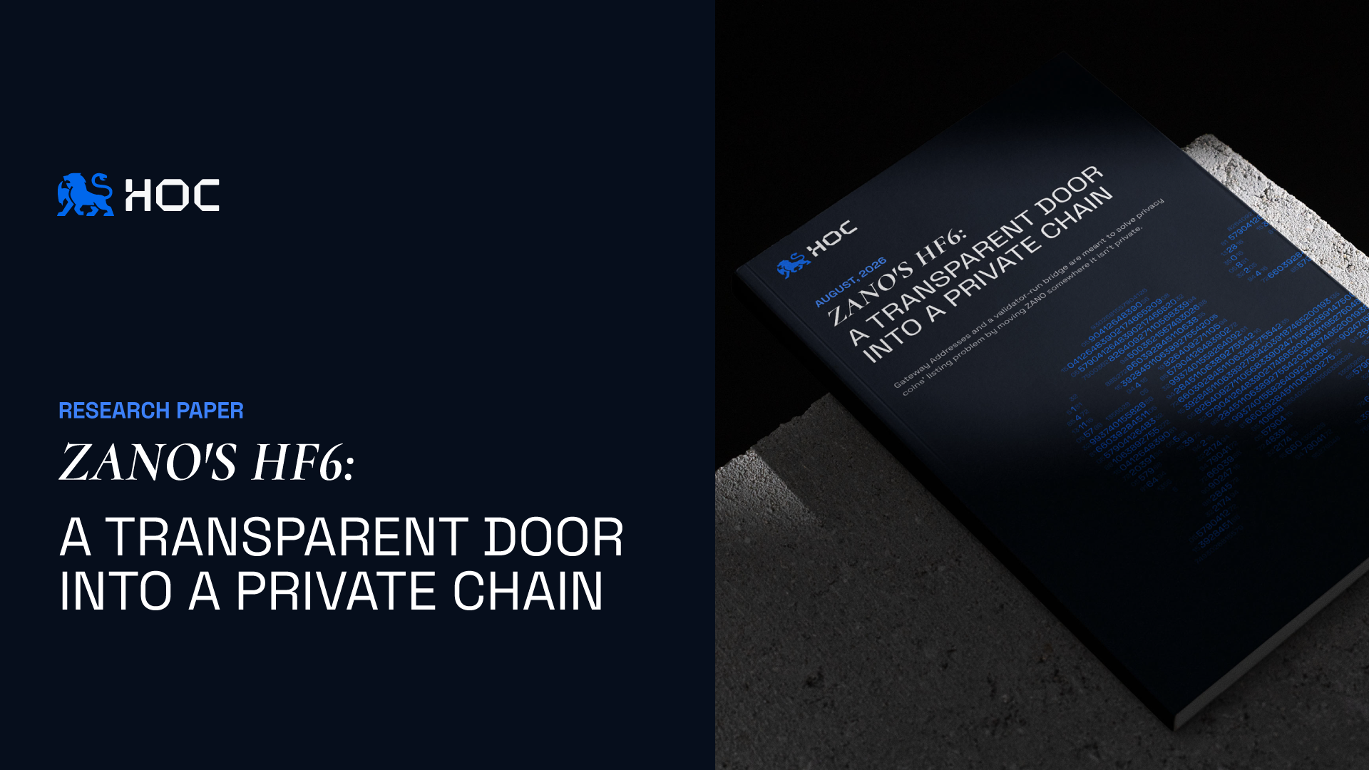 Zano's HF6: A Transparent Door Into a Private Chain