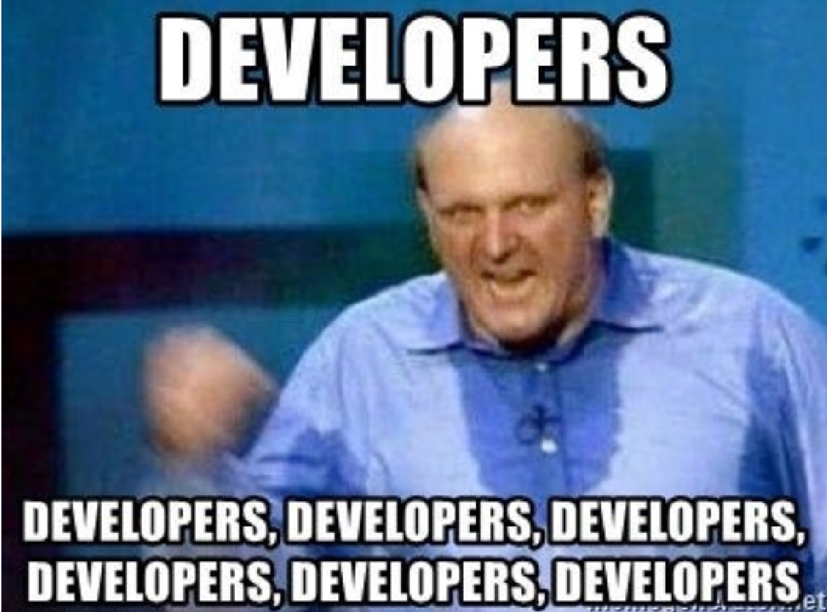 Developers, developers, developers meme