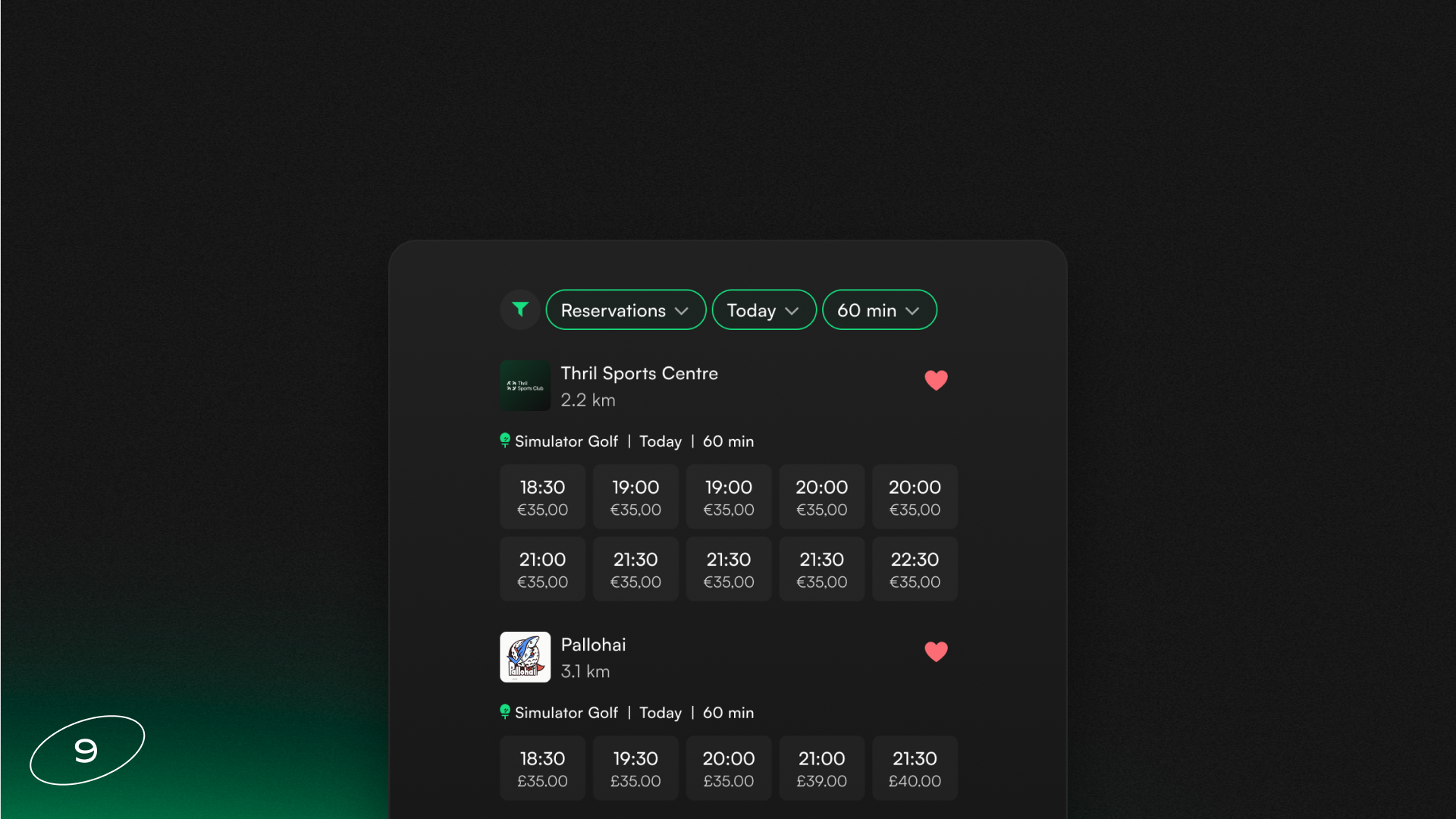 Available slots from everywhere in one search