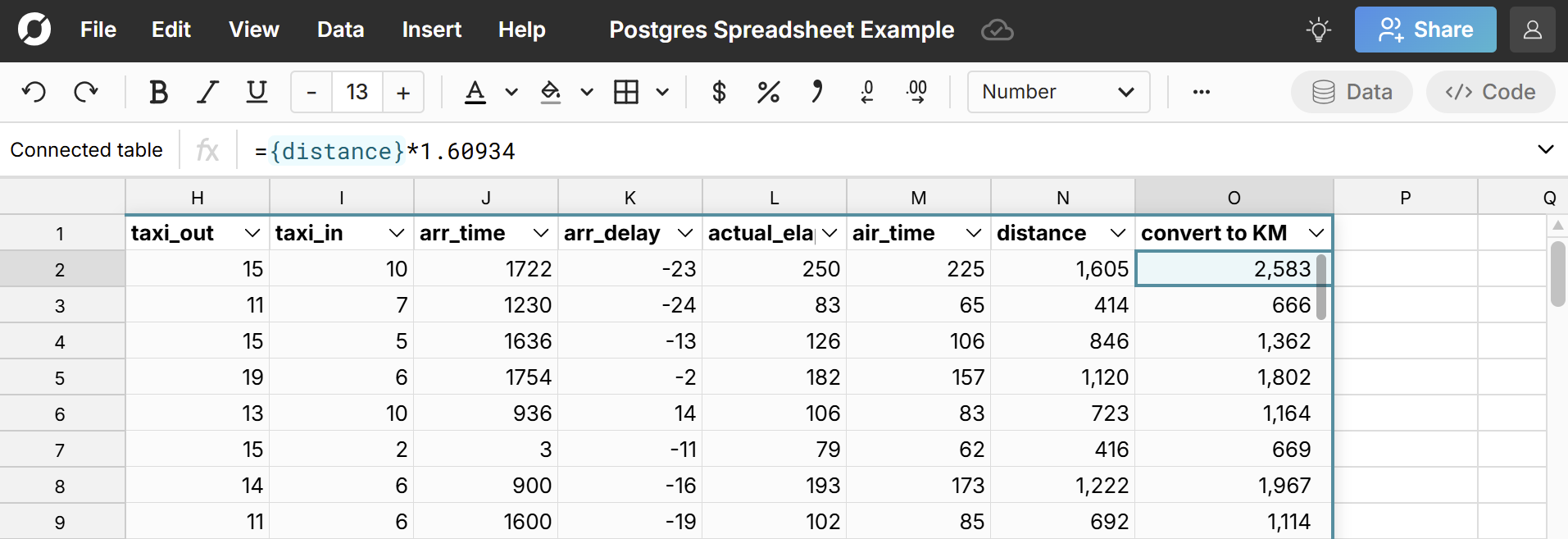 add calculated columns to Postgres table