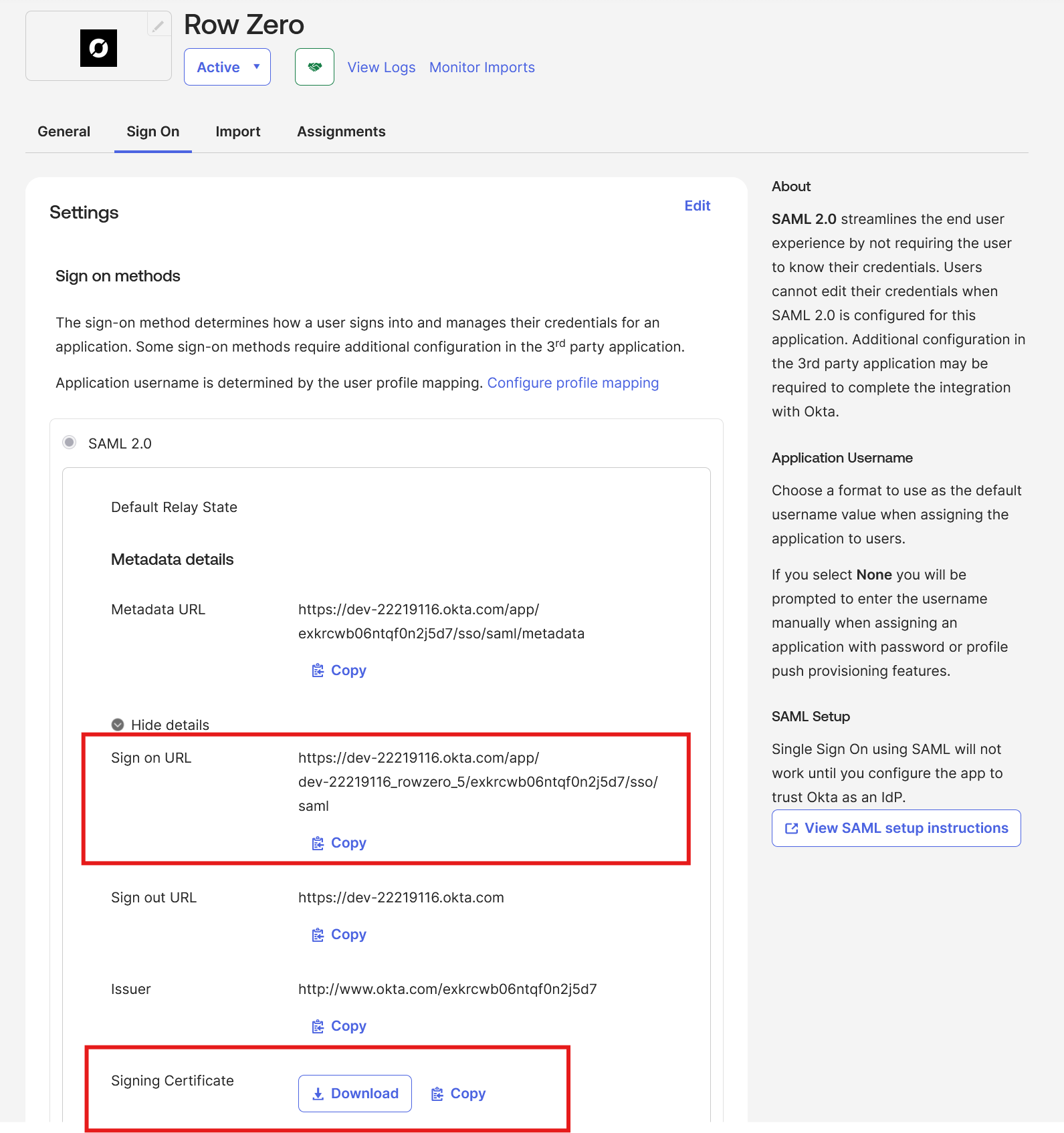 scim okta row zero information