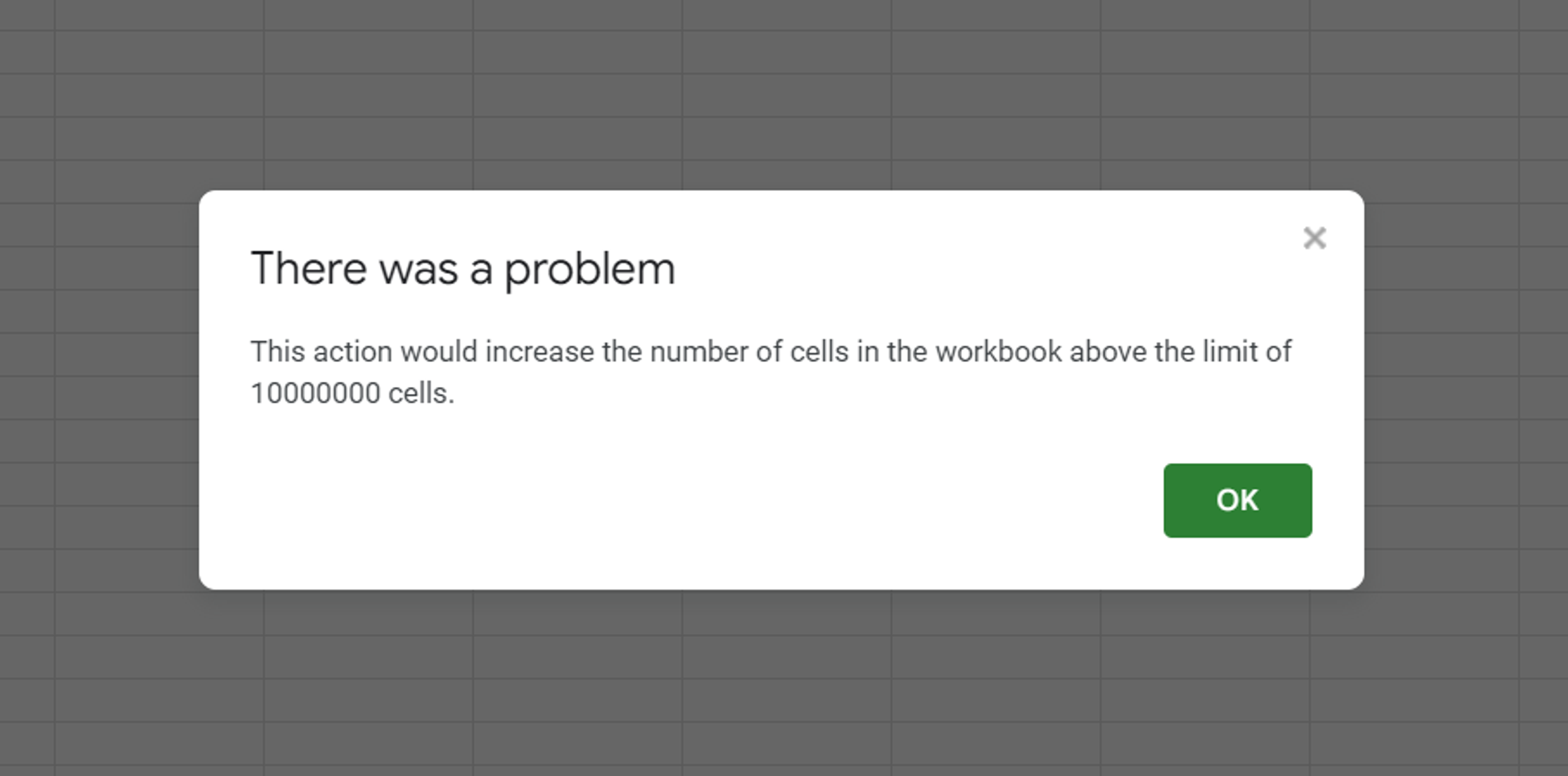 google sheets limit