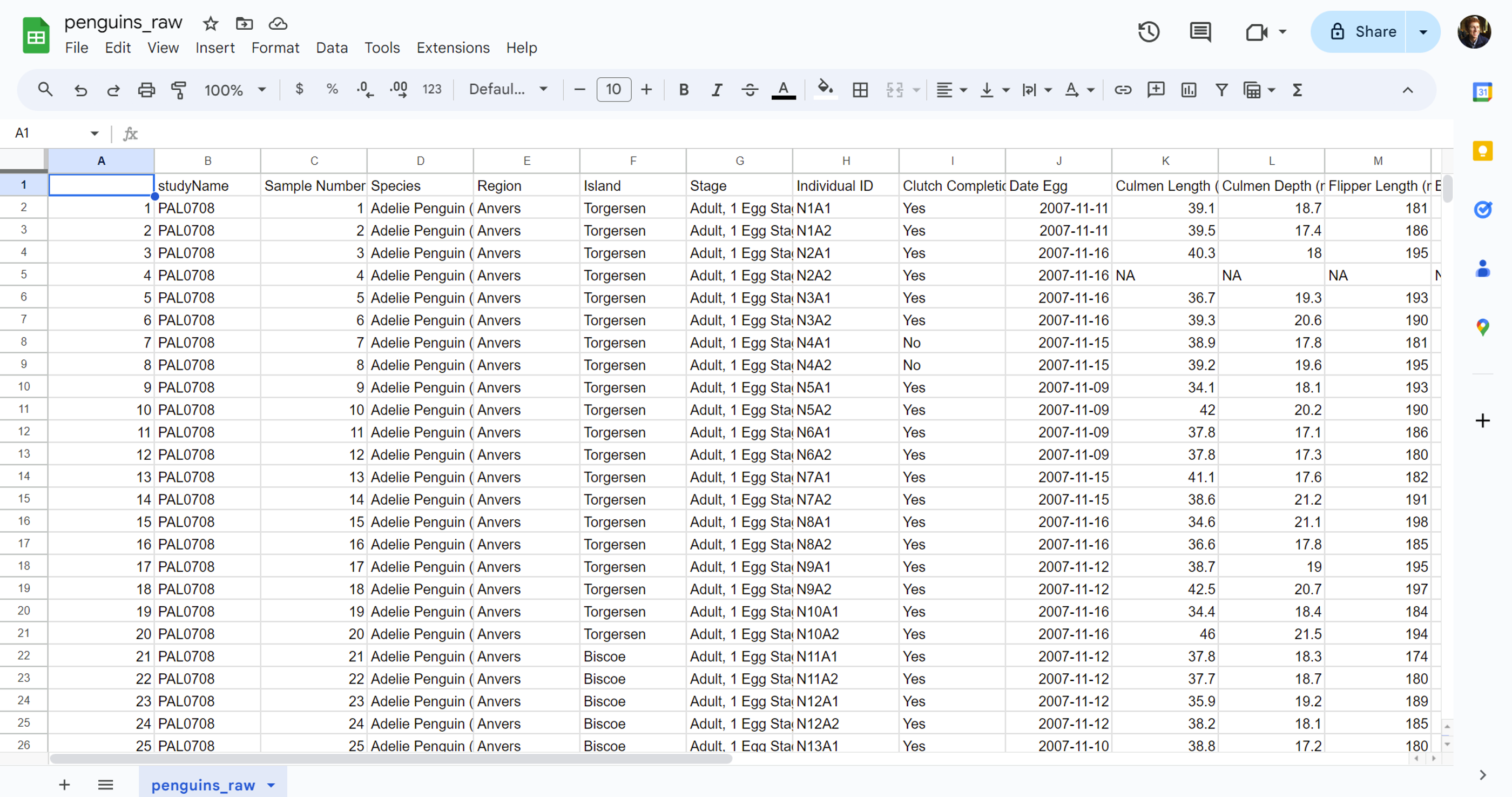 google sheets edit csv