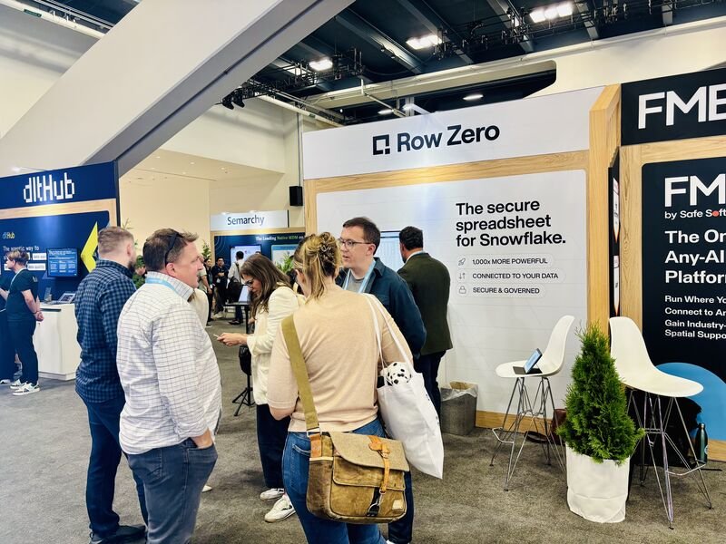 Row Zero booth at Snowflake Summit