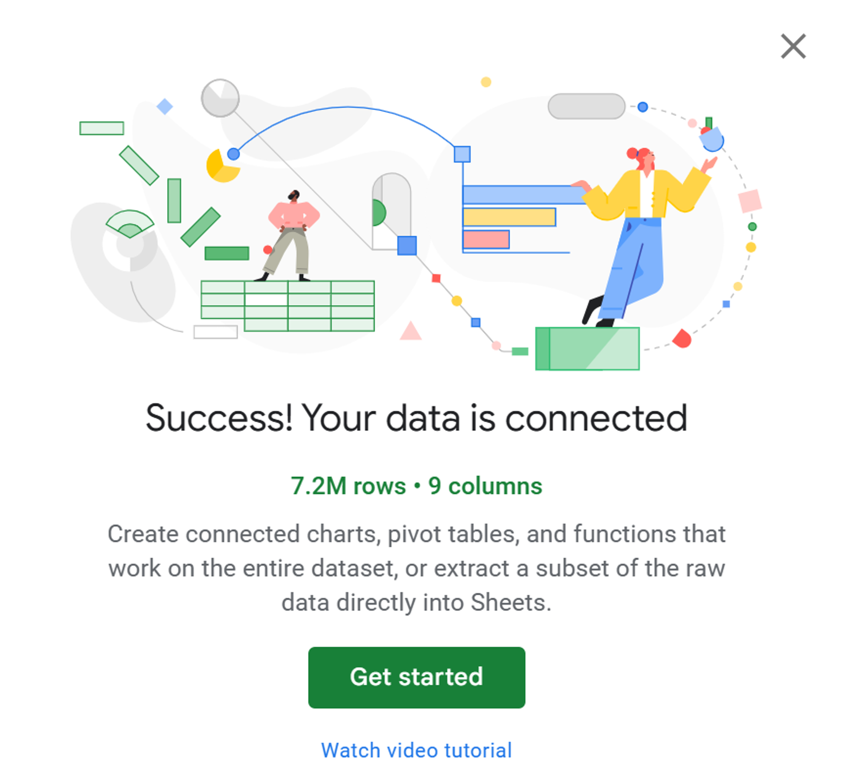 bigquery connected to google sheets