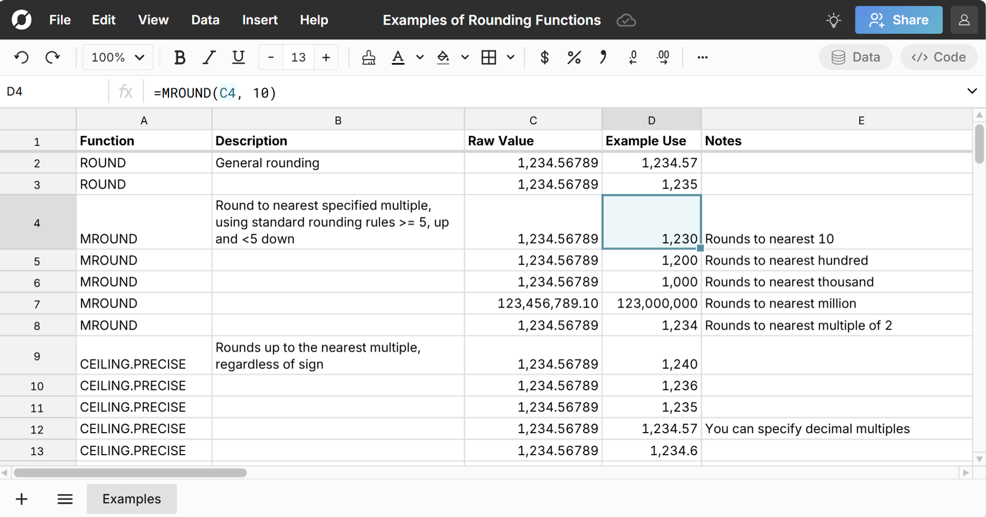 How to Use Rounding Functions