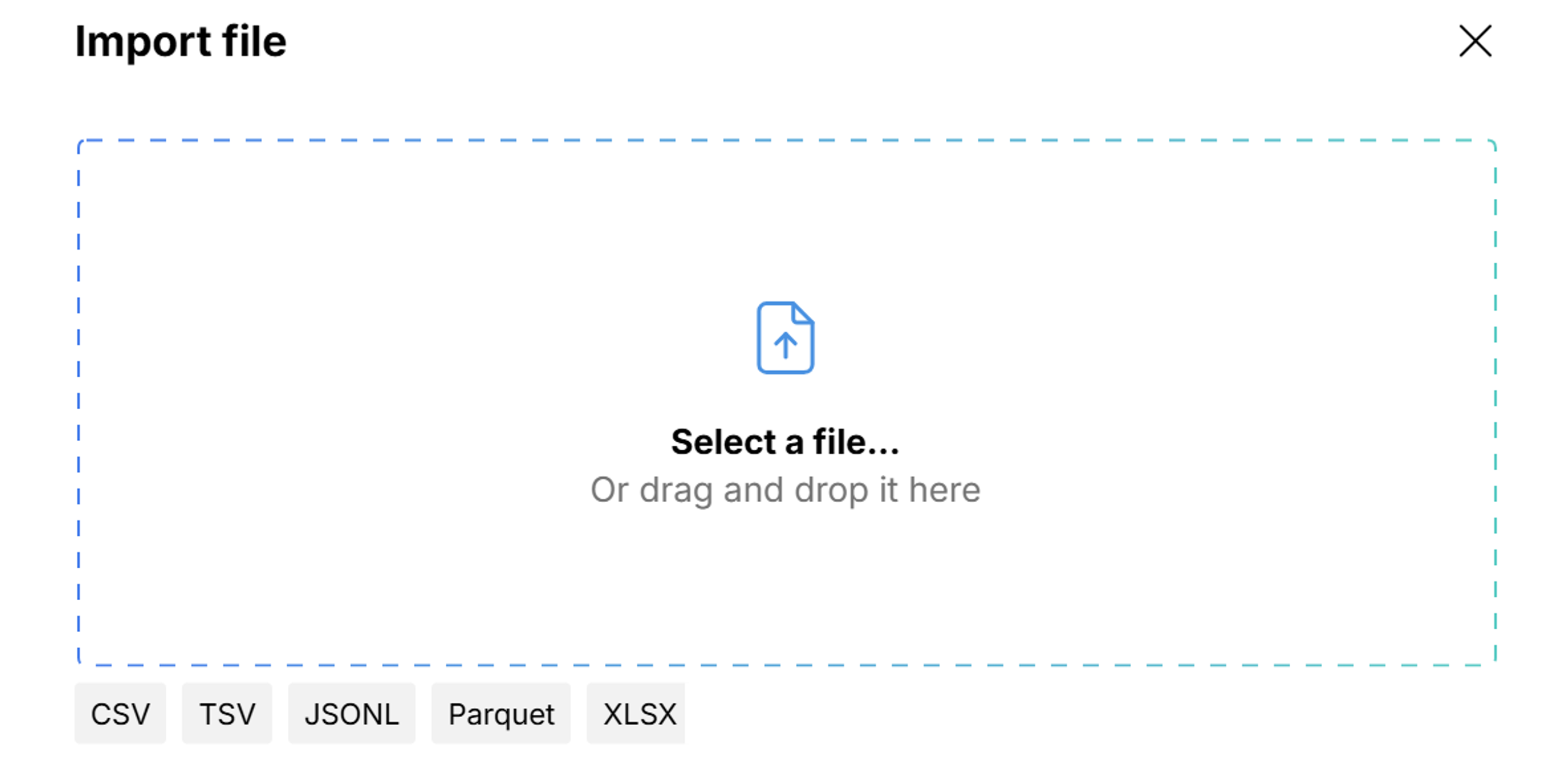 import file to spreadsheet