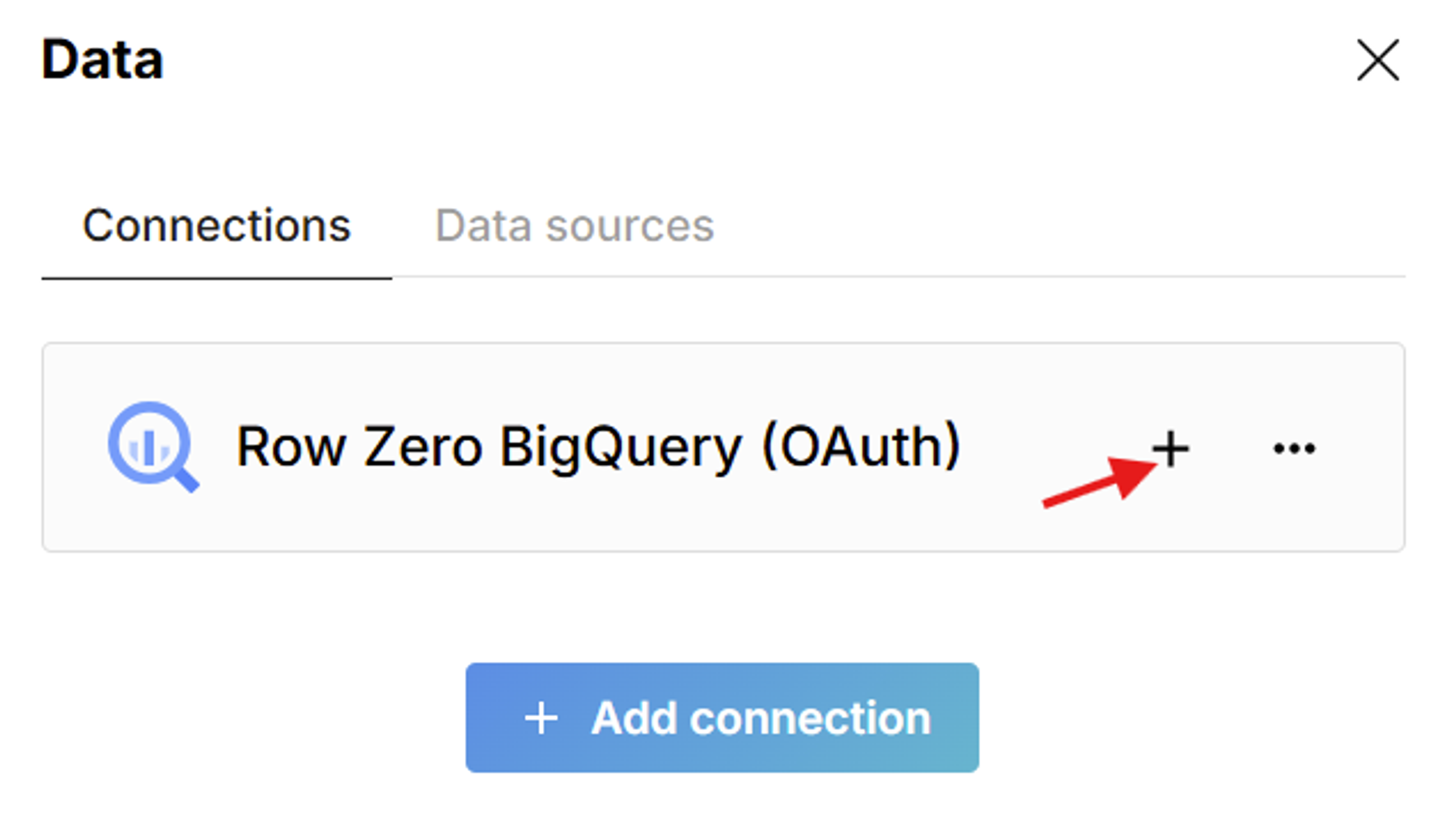 add bigquery connected table to sheet