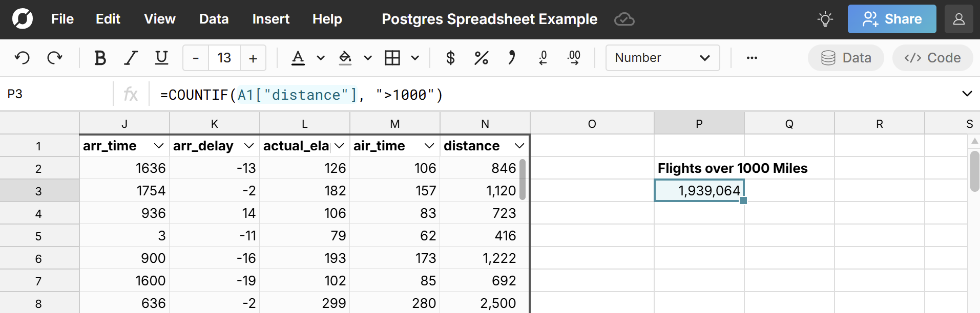 postgres spreadsheet functions
