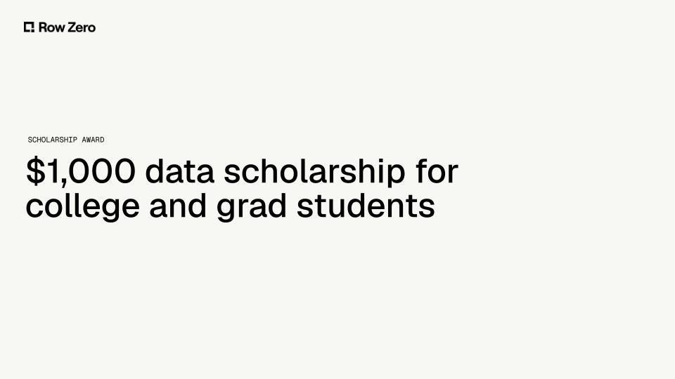 2025 Data Analytics Scholarship Winner