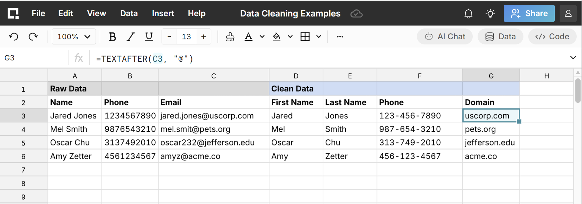 Data Wrangling in Big Spreadsheets