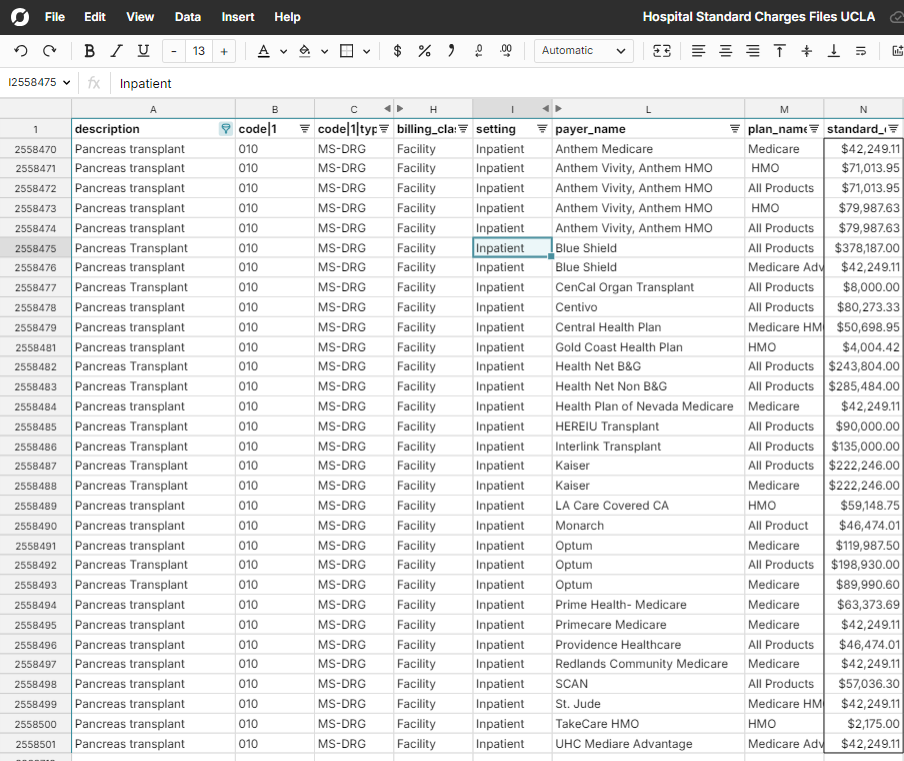 How to Open and Analyze Hospital Standard Charges Files