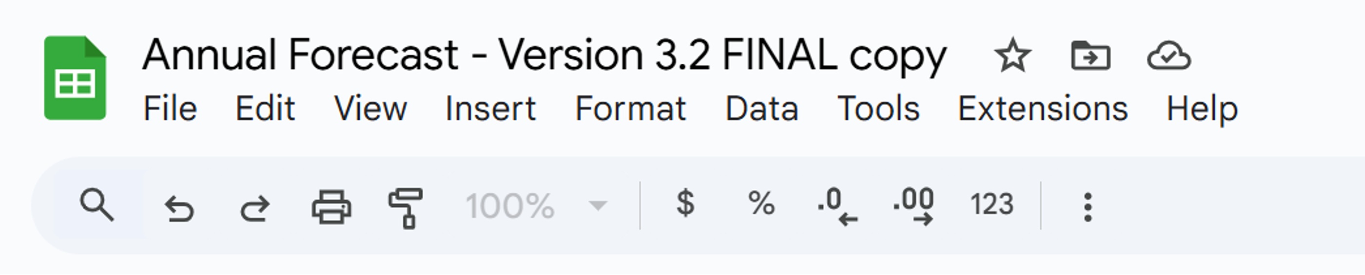 spreadsheet version issues