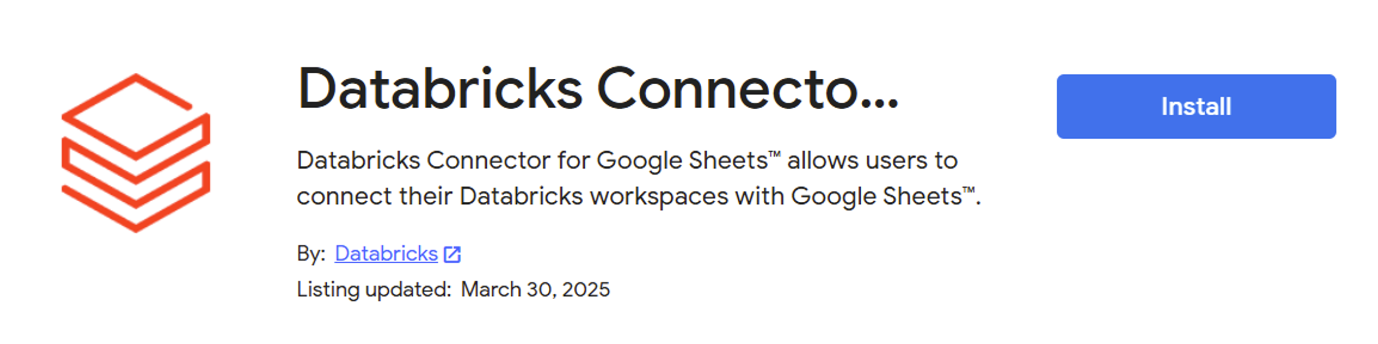 Databricks connector for google sheets