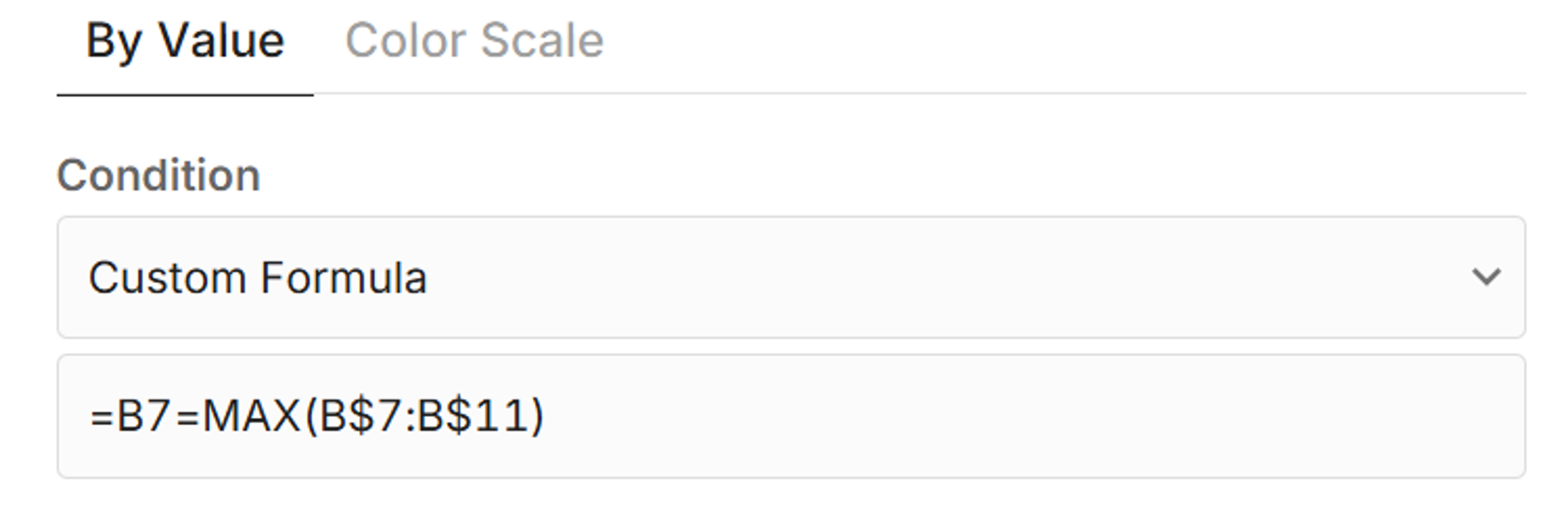 conditional formatting custom formula using function
