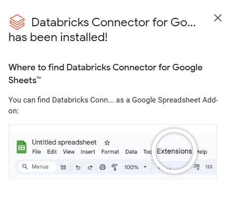 Databricks connector added to Google Sheets