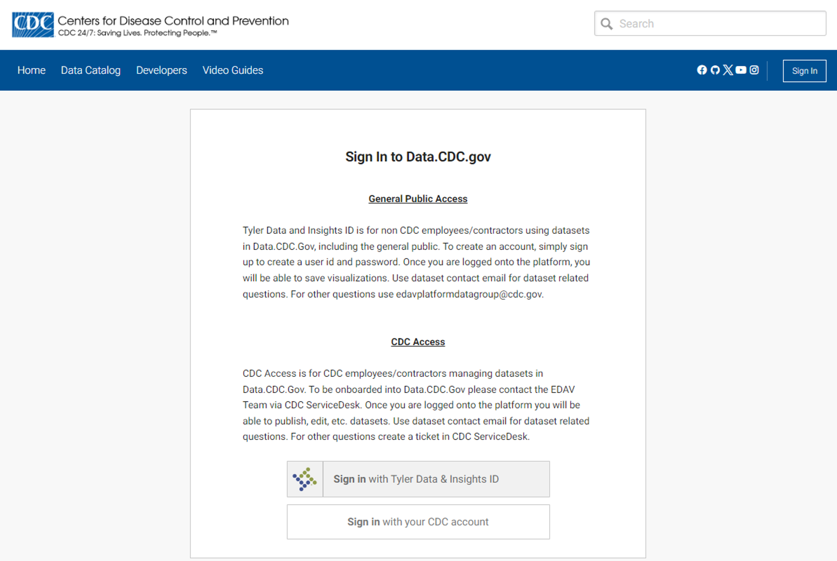 Sign-in with Tyler Data & Insights ID
