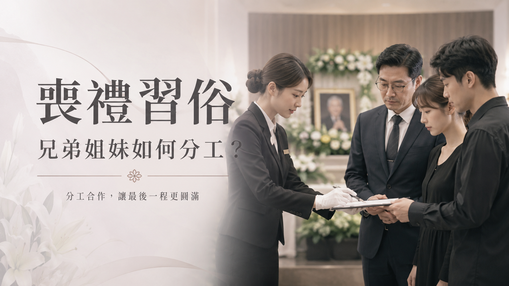 喪禮習俗兄弟姐妹如何分工？